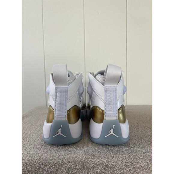 Jordan Jumpman Two Trey New Women's Size 9 Shoes White/Metallic Gold Nike - Picture 8 of 14